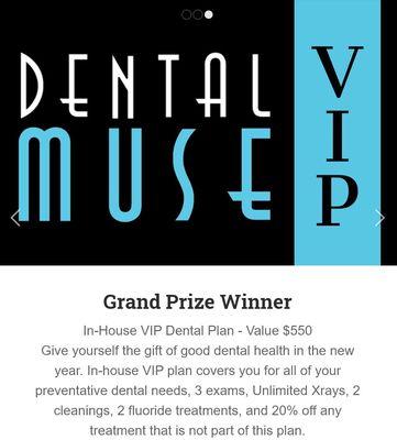 Enter for a chance to win dental care package for a year.