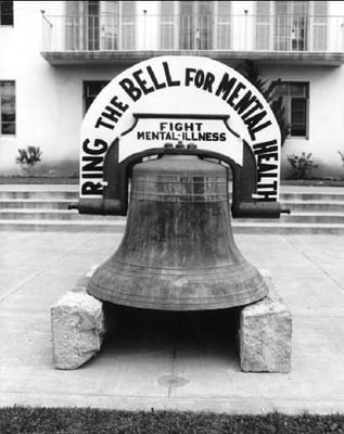 This is the bell in the park.  Picture here shows the Bell in front of Napa state Hospital. Picture date unknown.