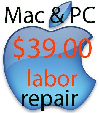 Most labor Charges for macbook repair