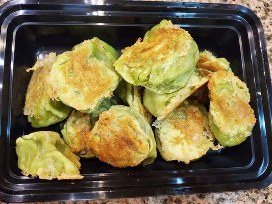 Pan fried veggie dumplings