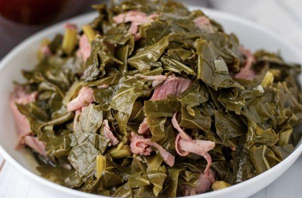 Collard greens with smoked Turkey