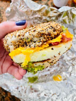 Breakfast sandwich with avocado