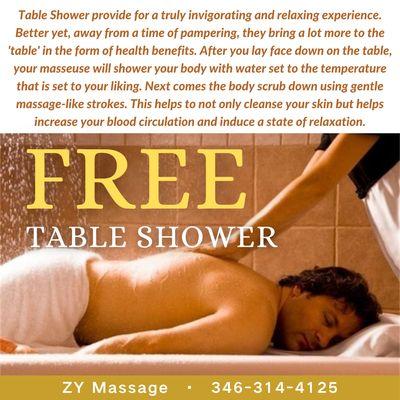 Free Table Shower