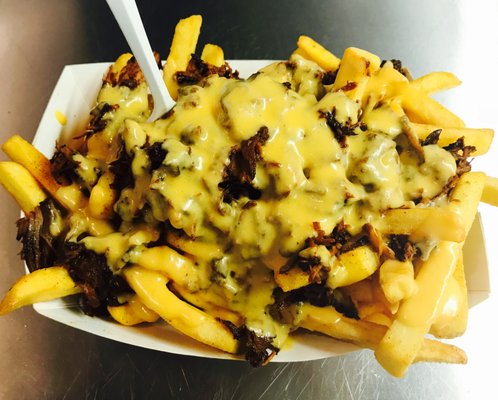 Fries loaded with BBQ pulled pork and melted cheese? Sign me up!