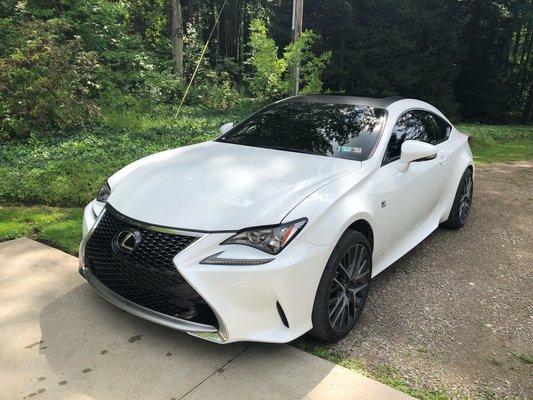 Lexus RC300 with limo tint all around!