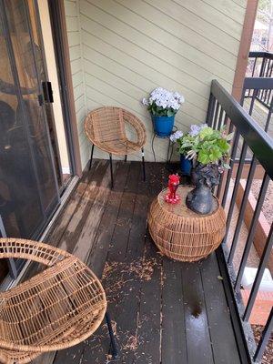 Patio/balcony for fresh air