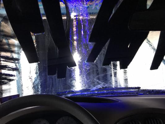 Going through car wash