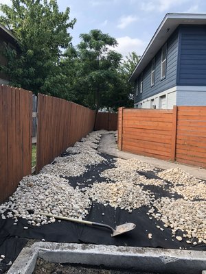 River Gravel install