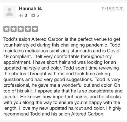 5 Star review that Yelp hid