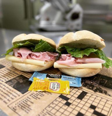 Shaved Ham & Swiss Kaiser Rolls