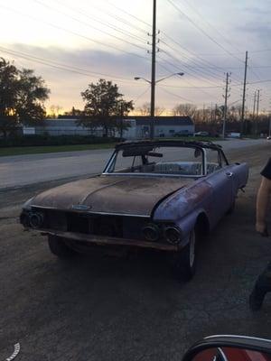 This is another classic car that we bought today.  It is a 1960 Ford Fairlane 500.  Let us know if you need a junk car remove...