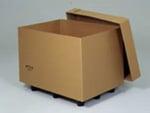 Heavy duty Gaylord shipping and storage boxes.