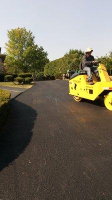 Previous asphalt driveway