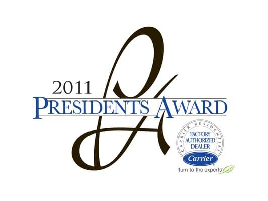 Carrier 2011 Presidents Award