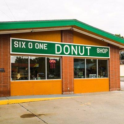 Storefront of Six O One Donut Shop