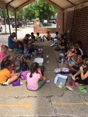 First Day of School , enjoying the weather  Photo courtesy CM