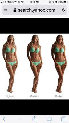 Several options for the color you desire including express tans