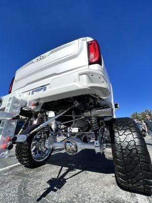 Color match Bumpers, and complete powder coat, and chrome suspension.