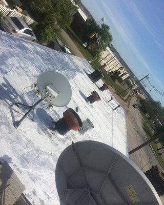 Coated entire roof with #298  aluminum coating