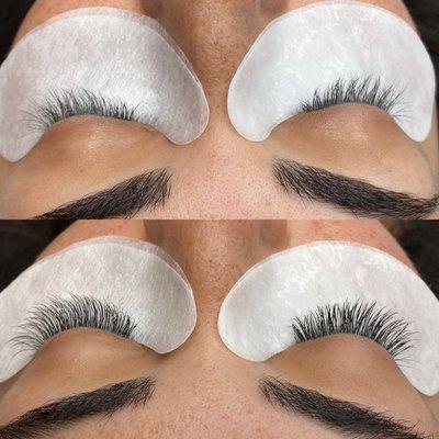 Before and After Natural Lash Look.