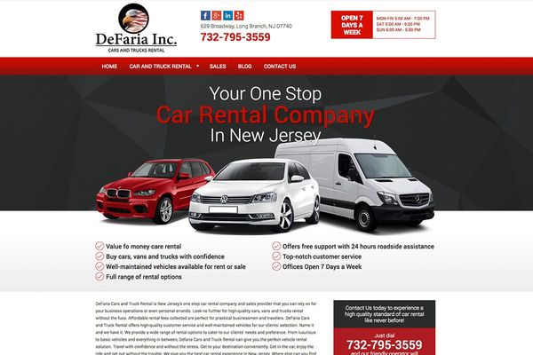 Web Design for DeFaria Inc, Long Branch, NJ