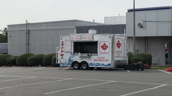 Food trucks on the weekend, I think there was another one further back in the parking lot too.