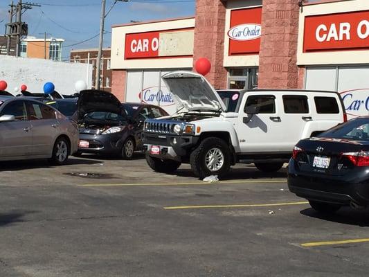 Now here's their truck and they're locked