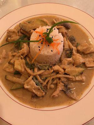 Green curry with chicken