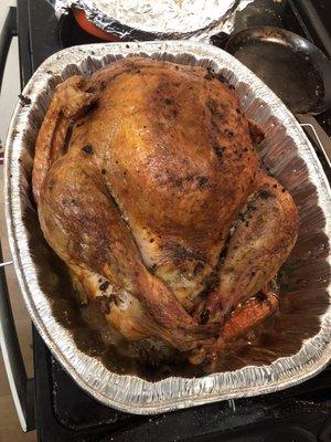 16 pound turkey - we feed 9 people with half