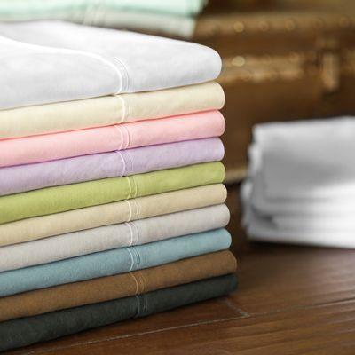 Tencel, Egyptian Cotton, and Bamboo sheets available.