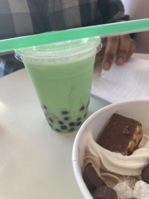 Honey M16. Honeydew Bubble Milk Tea