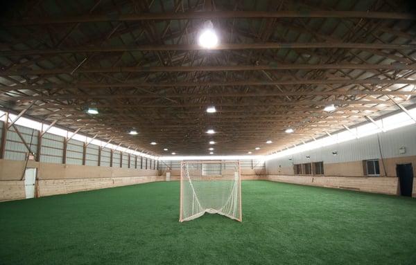 The indoor turf field is suitable for many sports and is the home of the Chester County Antiques Show.