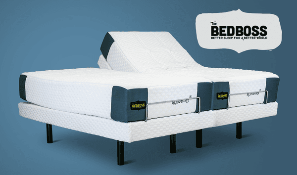 Shown here the Rejuvenate Mattress with Arise Adjustable Base by The Bed Boss