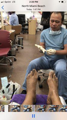 I am absolutely astonished that Walmart allows this business to be in operation. I went to get a pedicure. This gentleman was nasty to me