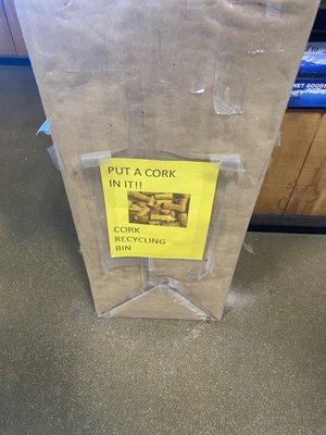 Collecting corks for an artist.  How cool!