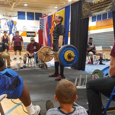 THE STANIMAL breaking the Masters 7 national record for deadlift.