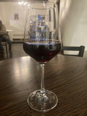 Casa Vieja.  Glass of the Vinedo Parajo Azul Cabernet Franc.