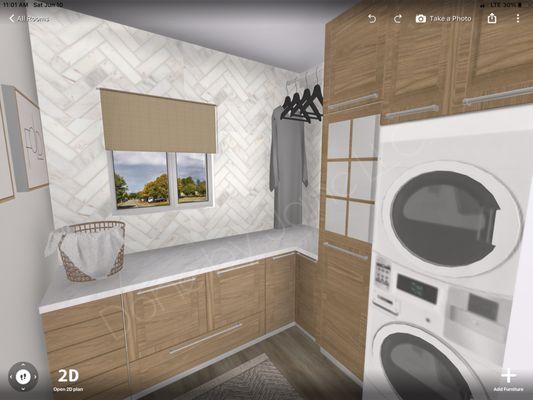 Laundry room 3D floor plan