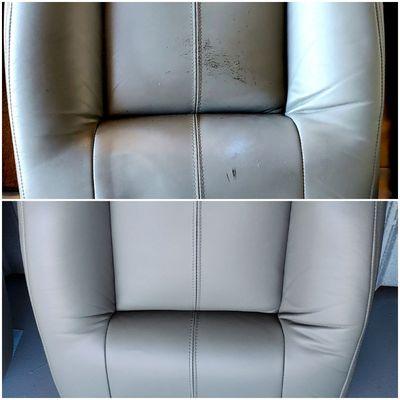 Aircraft Leather Cushion Re-Dye