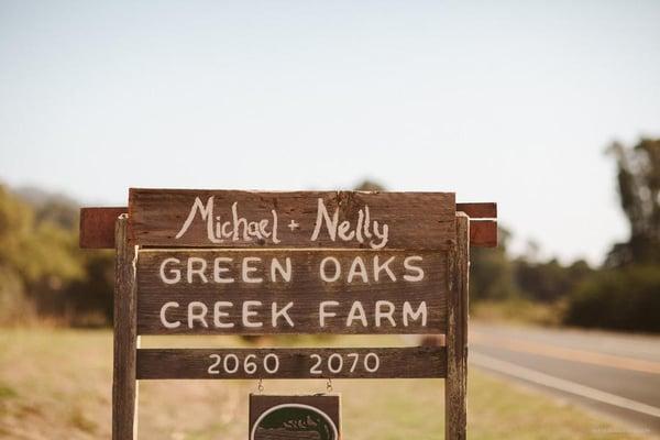 Green Oaks Creek Farm Sign