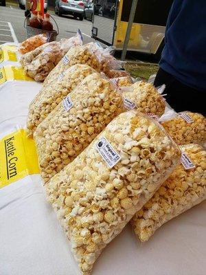 Kettle corn: Original (sweet and salty) Bag holds one gallon of kettle corn.