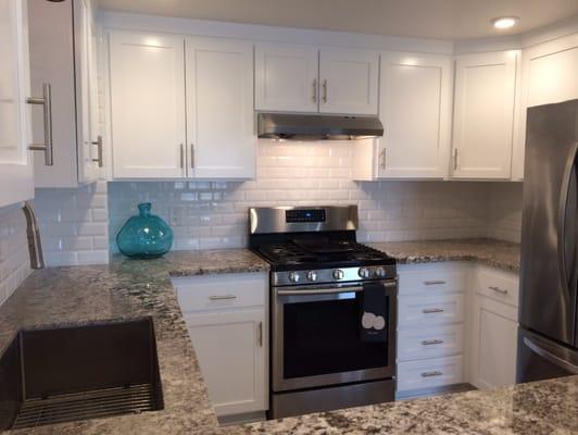 Another angle of our new kitchen. We highly recommend Sligh Cabinets!