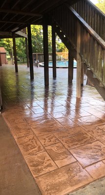 New stamped patio