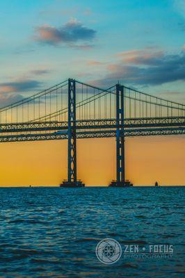 The Chesapeake Bay Bridge during Sunset, Annapolis, Maryland