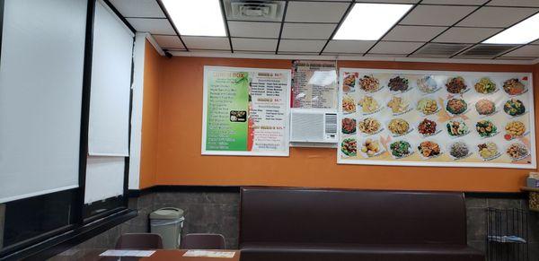 Wall menu.