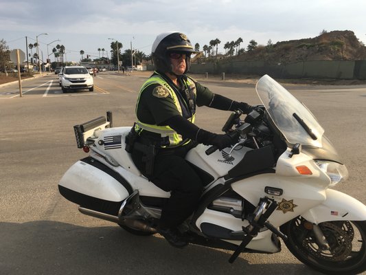 Motor units help with special event traffic control.