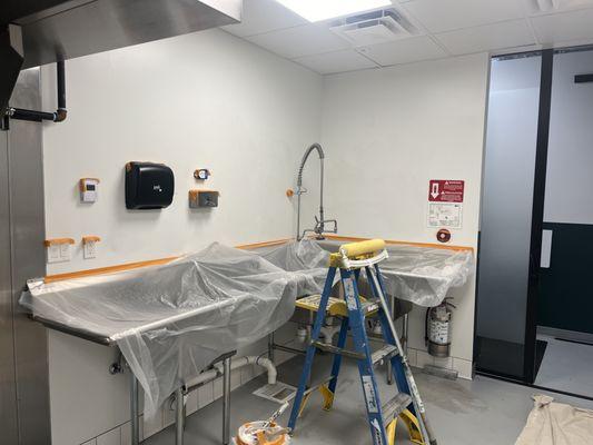 Repainting Uber eats kitchen