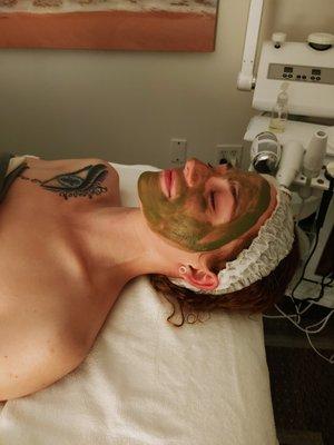 Nutrient mask portion of the European facial