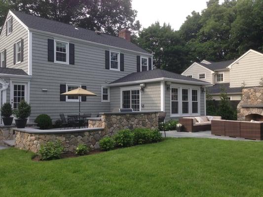 The after photo of the back of our home. MSR siding did an amazing job and made our house look brand new!