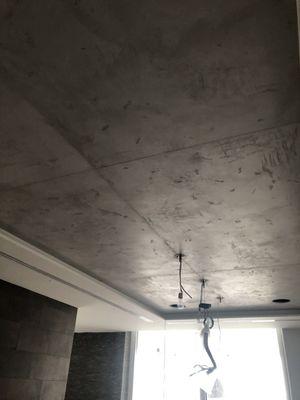 Imitation concrete ceiling